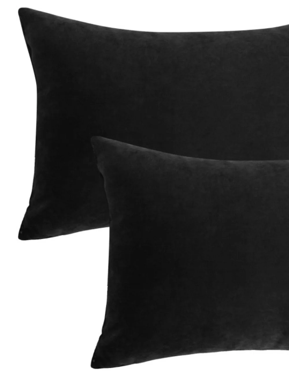 Memory Foam Lumbar Pillows with Pillowcases 11x7” BLACK (2-Pack)
